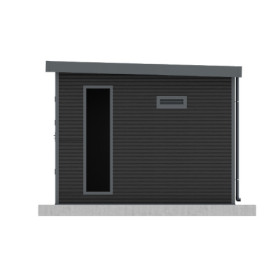 Abri de jardin en bois composite 28 mm Onyx 43 – 12 m² - 447 x 326 x 237 cm