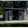 Abri de jardin en bois composite 28 mm Onyx 43 – 12 m² - 447 x 326 x 237 cm