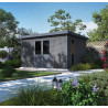 Abri de jardin en bois composite 28 mm Onyx 43 – 12 m² - 447 x 326 x 237 cm
