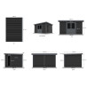 Abri de jardin en bois composite 28 mm Onyx 43 – 12 m² - 447 x 326 x 237 cm
