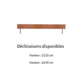 Bordure de jardin basse en acier Corten à planter – L. 105 x H.12/22 cm - Ep 0.5cm