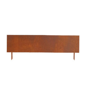 Bordure de jardin haute en acier corten à planter – L.105 x H.24/35 cm - Ep 0.5cm
