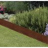 Bordure de jardin haute en acier corten à planter – L.105 x H.24/35 cm - Ep 0.5cm
