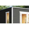 Abri de jardin en bois LASITA PALERMO 1 - 8,67m² (28mm) - GRIS ANTHRACITE