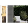 Abri de jardin en bois LASITA PALERMO 1 - 8,67m² (28mm) - GRIS ANTHRACITE