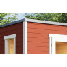 Abri de jardin en bois LASITA PALERMO 1 - 8.67m² (28mm) - ROUGE