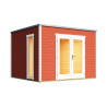 Abri de jardin en bois LASITA PALERMO 1 - 8.67m² (28mm) - ROUGE