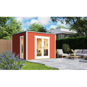Abri de jardin en bois LASITA PALERMO 1 - 8.67m² (28mm) - ROUGE