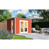Abri de jardin en bois LASITA PALERMO 1 - 8.67m² (28mm) - ROUGE