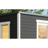 Abri de jardin en bois LASITA PALERMO 2 - 4,5x3m (28mm) - GRIS ANTHRACITE