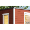 Abri de jardin en bois LASITA PALERMO 2 - 4,5x3m (28mm) - ROUGE SUEDOIS