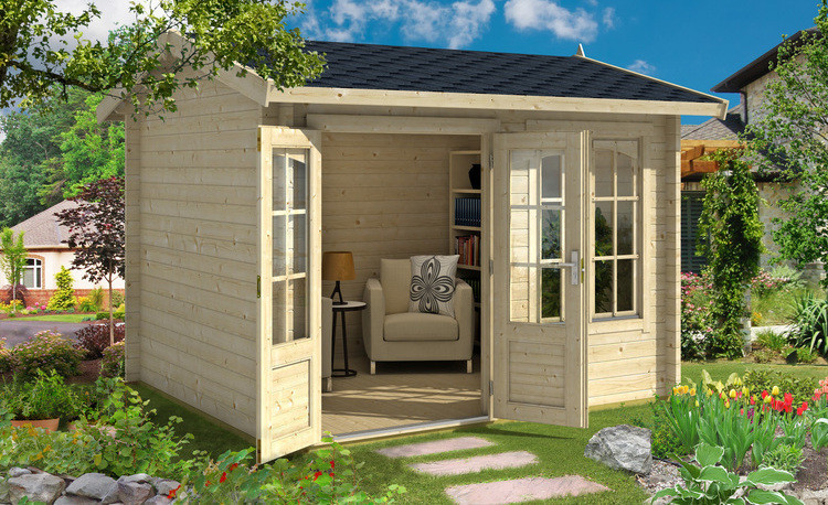 Abri de jardin en bois LASITA ALEX – 7,02 m² – 44 mm – Finition Naturelle