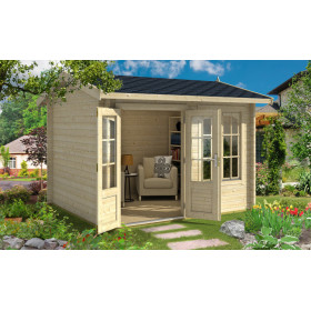 Abri de jardin en bois LASITA ALEX – 7,02 m² – 44 mm – Finition Naturelle