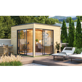 Abri de jardin en bois LASITA PALERMO 3 -3x3m (28mm) - finition NATURELLE