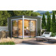 Abri de jardin en bois LASITA PALERMO 3 -3x3m (28mm) - GRIS VERT