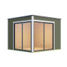 Abri de jardin en bois LASITA PALERMO 3 -3x3m (28mm) - GRIS VERT
