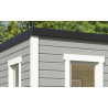 Abri de jardin en bois LASITA PALERMO 4 - 11.6m² (28mm) - Gris CLAIR