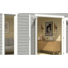 Abri de jardin en bois LASITA PALERMO 4 - 11.6m² (28mm) - Gris CLAIR