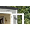 Abri de jardin en bois LASITA PALERMO 4 - 11.6m² (28mm) - Gris CLAIR