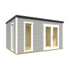 Abri de jardin en bois LASITA PALERMO 4 - 11.6m² (28mm) - Gris CLAIR