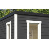 Abri de jardin en bois LASITA PALERMO 4 - 4x3m (28mm) - Gris Anthracite