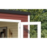 Abri de jardin en bois LASITA PALERMO 4 - 4x3m (28mm) - ROUGE SUEDOIS