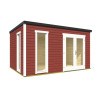 Abri de jardin en bois LASITA PALERMO 4 - 4x3m (28mm) - ROUGE SUEDOIS