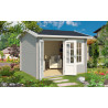 Abri de jardin en bois LASITA ALEX – 7,02 m² – 44 mm – Gris Clair