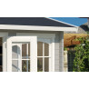 Abri de jardin en bois LASITA ALEX – 7,02 m² – 44 mm – Gris Clair
