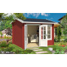 Abri de jardin en bois LASITA ALEX – 7,02 m² – 44 mm – Rouge Suédois