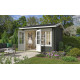 Abri de jardin en bois LASITA ALEX – 7,02 m² – 44 mm – Gris Vert