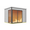 Abri de jardin en bois LASITA ALEX – 6,73 m² – 44 mm – Gris clair