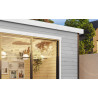 Abri de jardin en bois LASITA ALEX – 6,73 m² – 44 mm – Gris clair