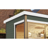Abri de jardin en bois LASITA AUSTIN 1 – 6,73 m² – 44 mm – Gris Vert