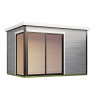 Abri de jardin en bois LASITA AUSTIN 2 – 8,12 m² – 44 mm – Gris Clair