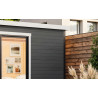 Abri de jardin en bois LASITA AUSTIN 2 – 8,12 m² – 44 mm – Gris Anthracite