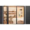 Abri de jardin en bois LASITA AUSTIN 2 – 8,12 m² – 44 mm – Gris Anthracite