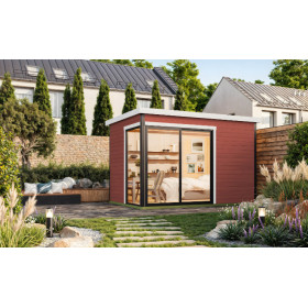 Abri de jardin en bois LASITA AUSTIN 2 – 8,12 m² – 44 mm – Rouge Suédois