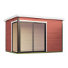 Abri de jardin en bois LASITA AUSTIN 2 – 8,12 m² – 44 mm – Rouge Suédois