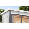 Abri de jardin en bois LASITA AUSTIN 3 – 8,12 m² – 44 mm – Gris Clair