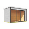 Abri de jardin en bois LASITA AUSTIN 3 – 8,12 m² – 44 mm – Gris Clair
