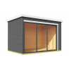 Abri de jardin en bois LASITA AUSTIN 3 – 8,12 m² – 44 mm – Gris Anthracite
