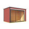 Abri de jardin en bois LASITA AUSTIN 3 – 8,12 m² – 44 mm – Rouge Suédois