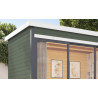 Abri de jardin en bois LASITA AUSTIN 3 – 8,12 m² – 44 mm – Gris Vert