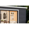 Abri de jardin en bois LASITA AUSTIN 4 – 9,51 m² – 44 mm – Gris Anthracite