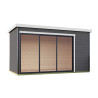 Abri de jardin en bois LASITA AUSTIN 4 – 9,51 m² – 44 mm – Gris Anthracite