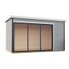 Abri de jardin en bois LASITA AUSTIN 4 – 9,51 m² – 44 mm – Gris Clair