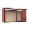 Abri de jardin en bois LASITA AUSTIN 4 – 9,51 m² – 44 mm – Rouge Suédois