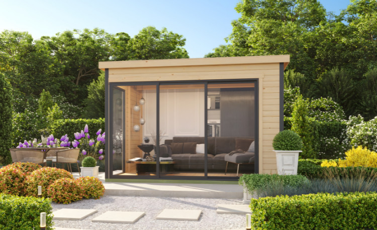 Abri de jardin en bois LASITA AUSTIN 5 – 8,12 m² – 44 mm – Finition Naturelle