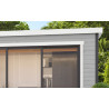 Abri de jardin en bois LASITA AUSTIN 5 – 8,12 m² – 44 mm – Gris Clair